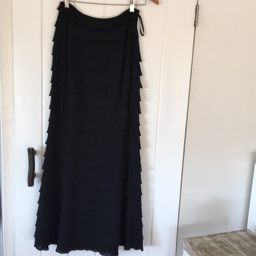 J peterman long silk skirt size 6